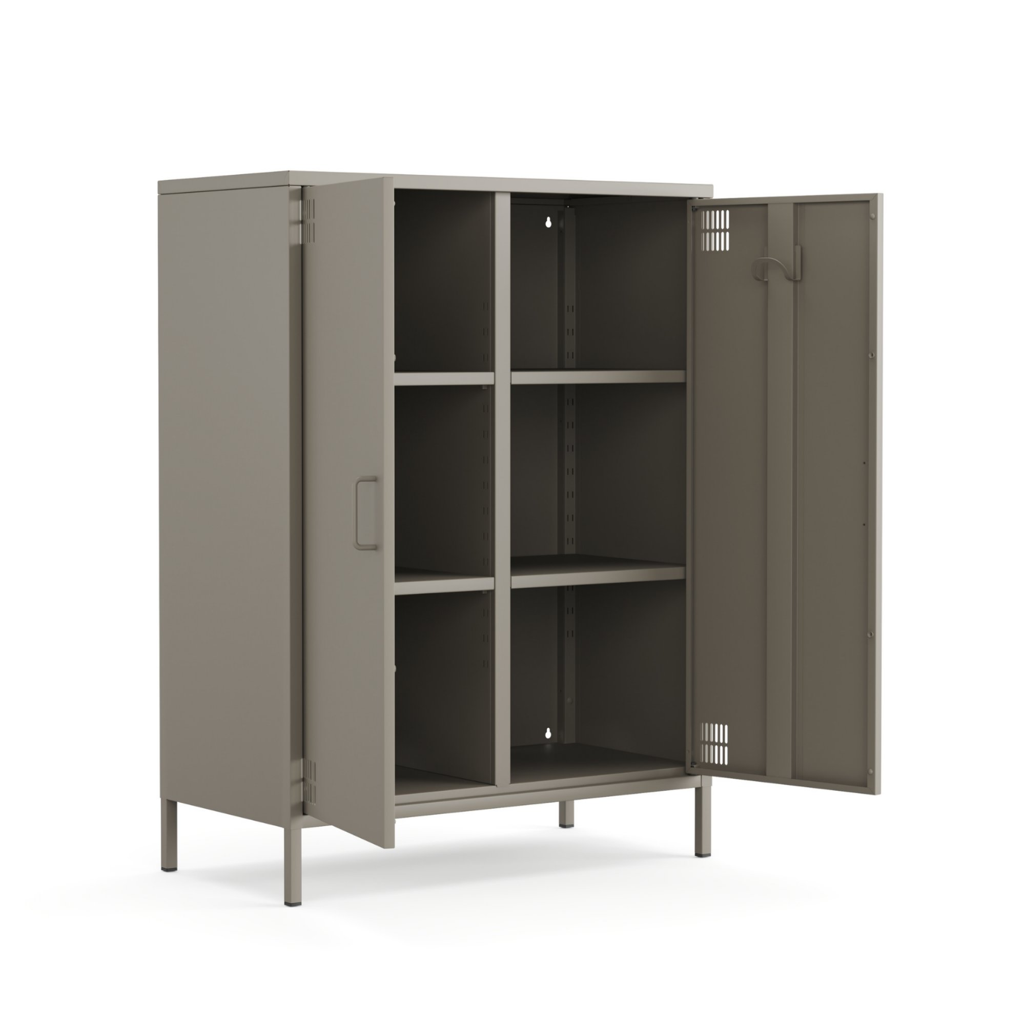 Pera Metal Dolap 2 Kapılı 80,50 x 40 x 109,50 cm - Ral 7039 Antrasit