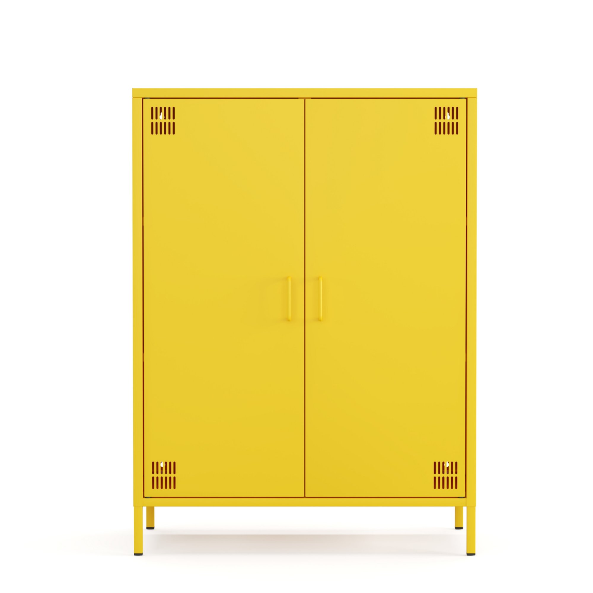 Pera Metal Dolap 2 Kapılı 80,50 x 40 x 109,50 cm - Ral 1018 Sarı