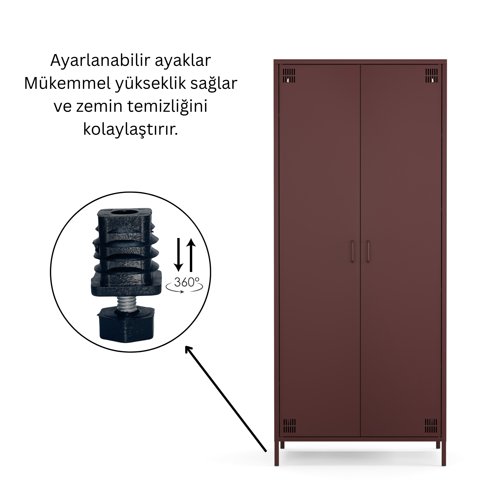 Pera Metal Elbise Dolabı