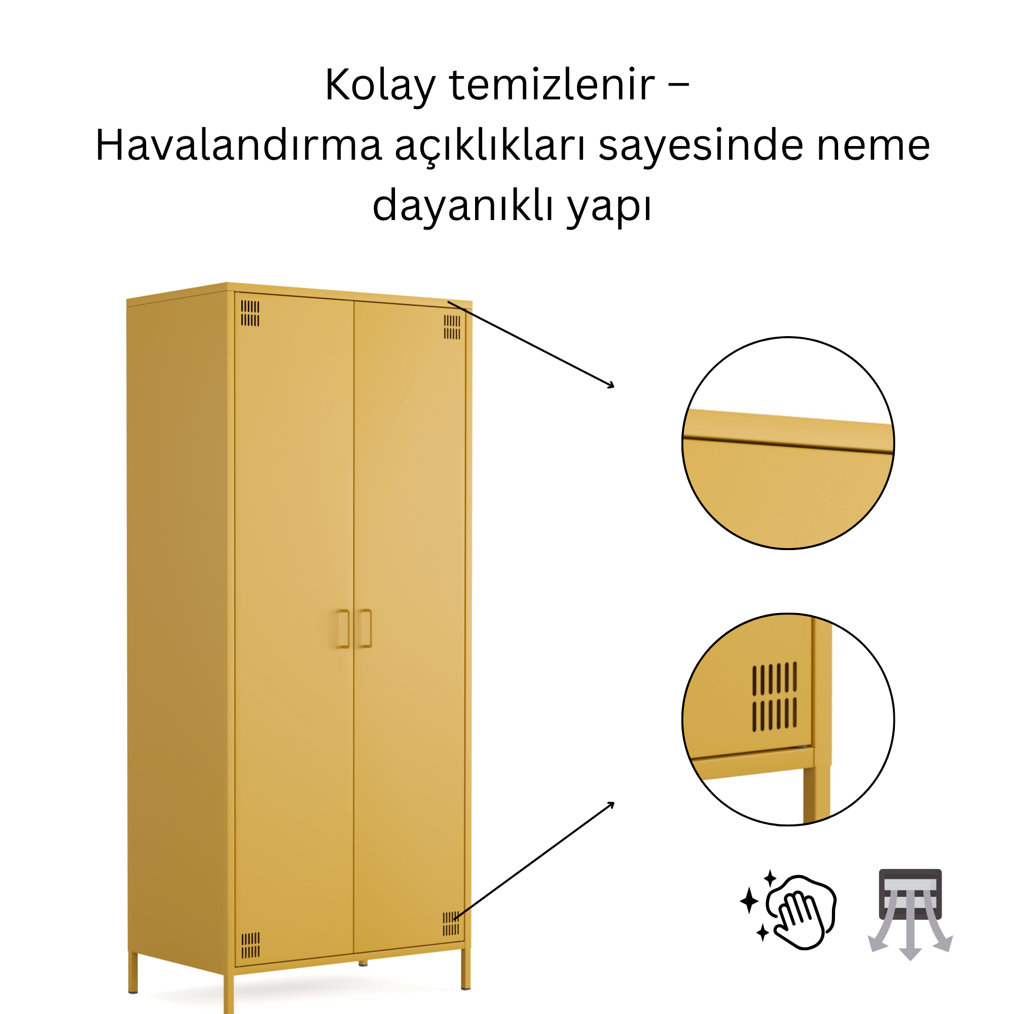 Pera Metal Elbise Dolabı