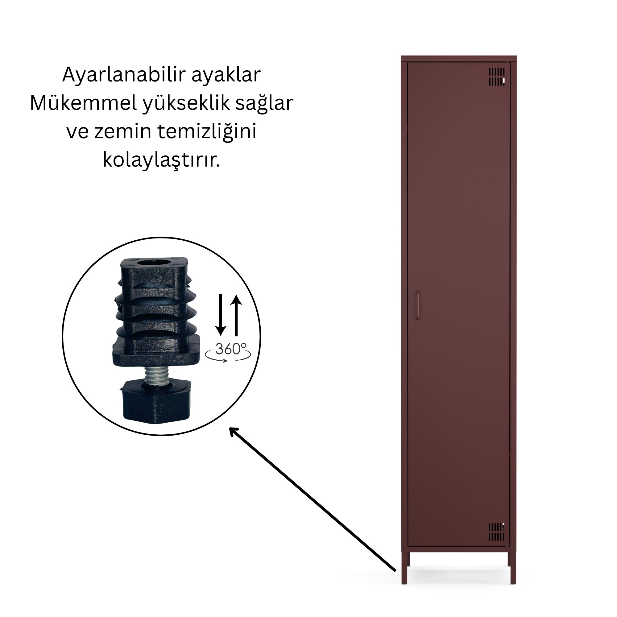 Pera Metal Elbise Dolabı