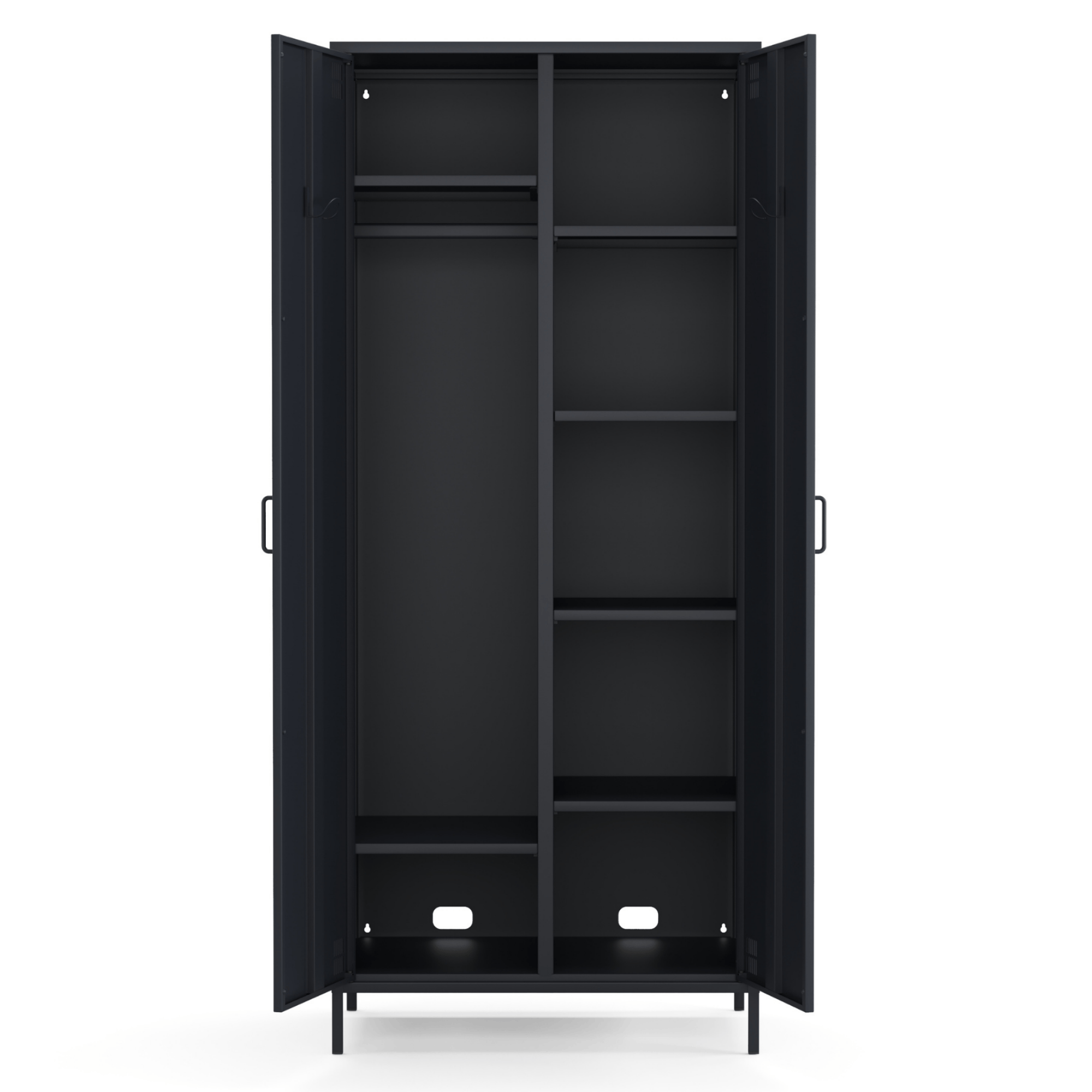 Pera Metal Elbise Dolabı, Soyunma Dolabı, İki Kapılı, 80,50 x 50 x 189,50 cm - Ral 7016 Antrasit