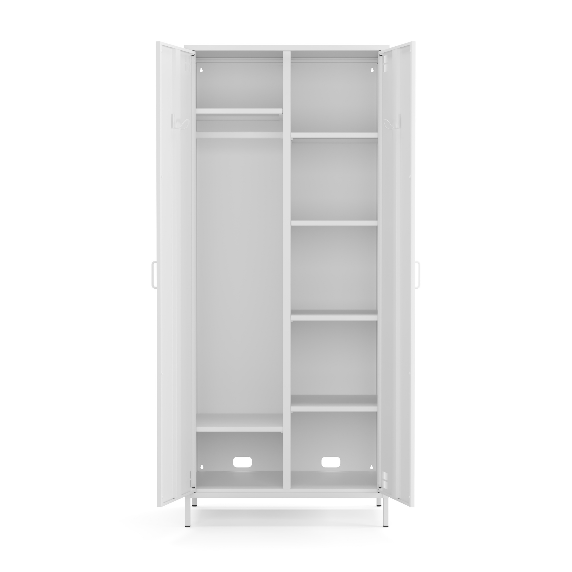 Pera Metal Elbise Dolabı, Soyunma Dolabı, İki Kapılı, 80,50 x 50 x 189,50 cm - Ral 9016 Beyaz