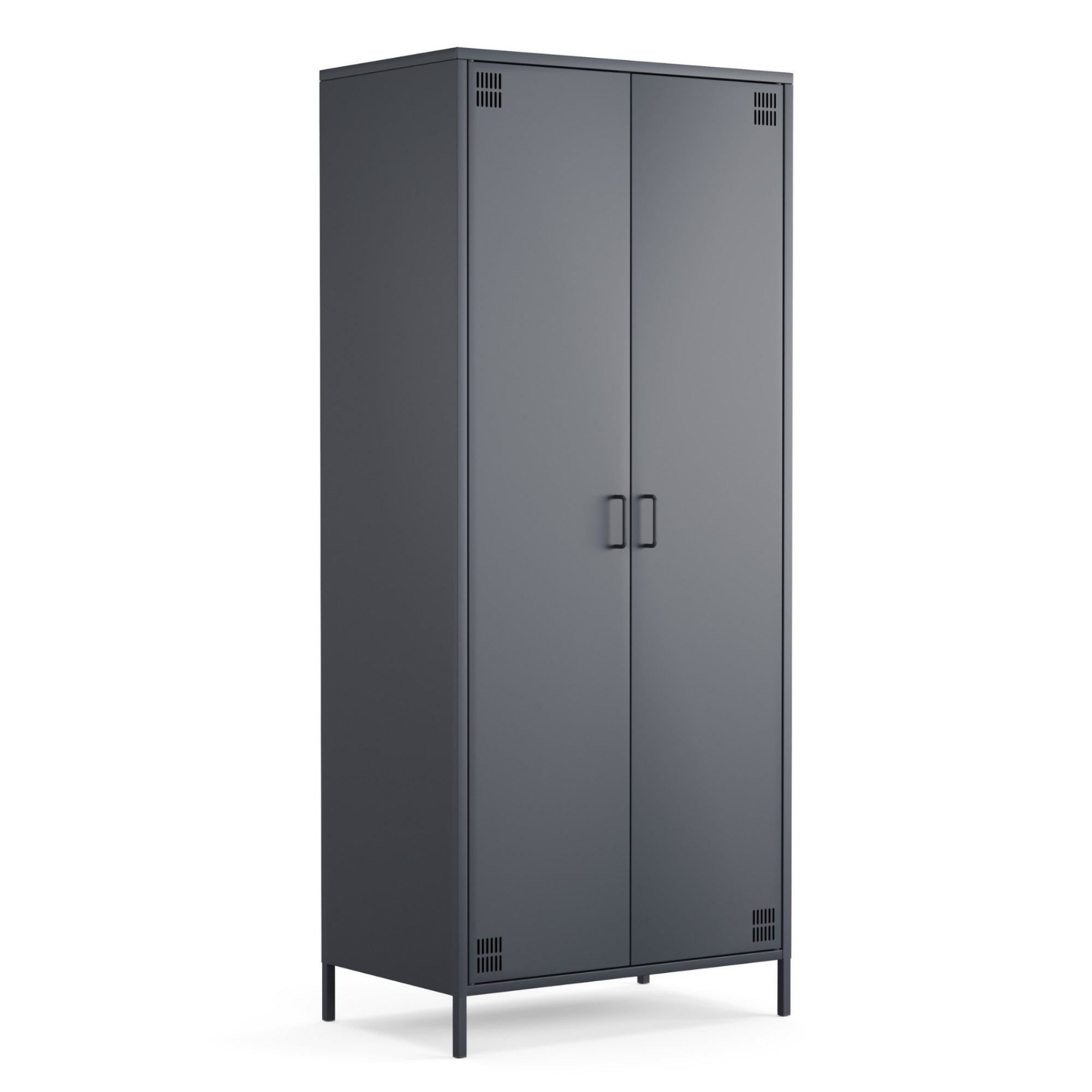 Pera Metal Elbise Dolabı, Soyunma Dolabı, İki Kapılı, 80,50 x 50 x 189,50 cm - Ral 7016 Antrasit