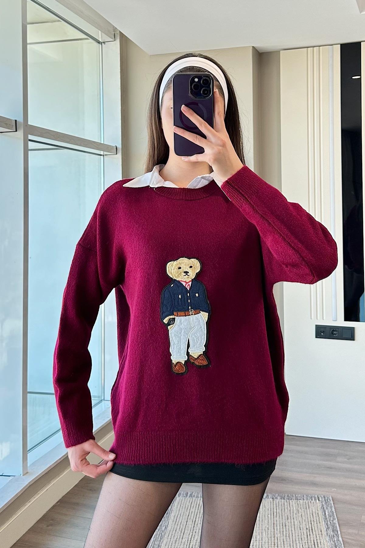TEDY KAZAK-bordo 