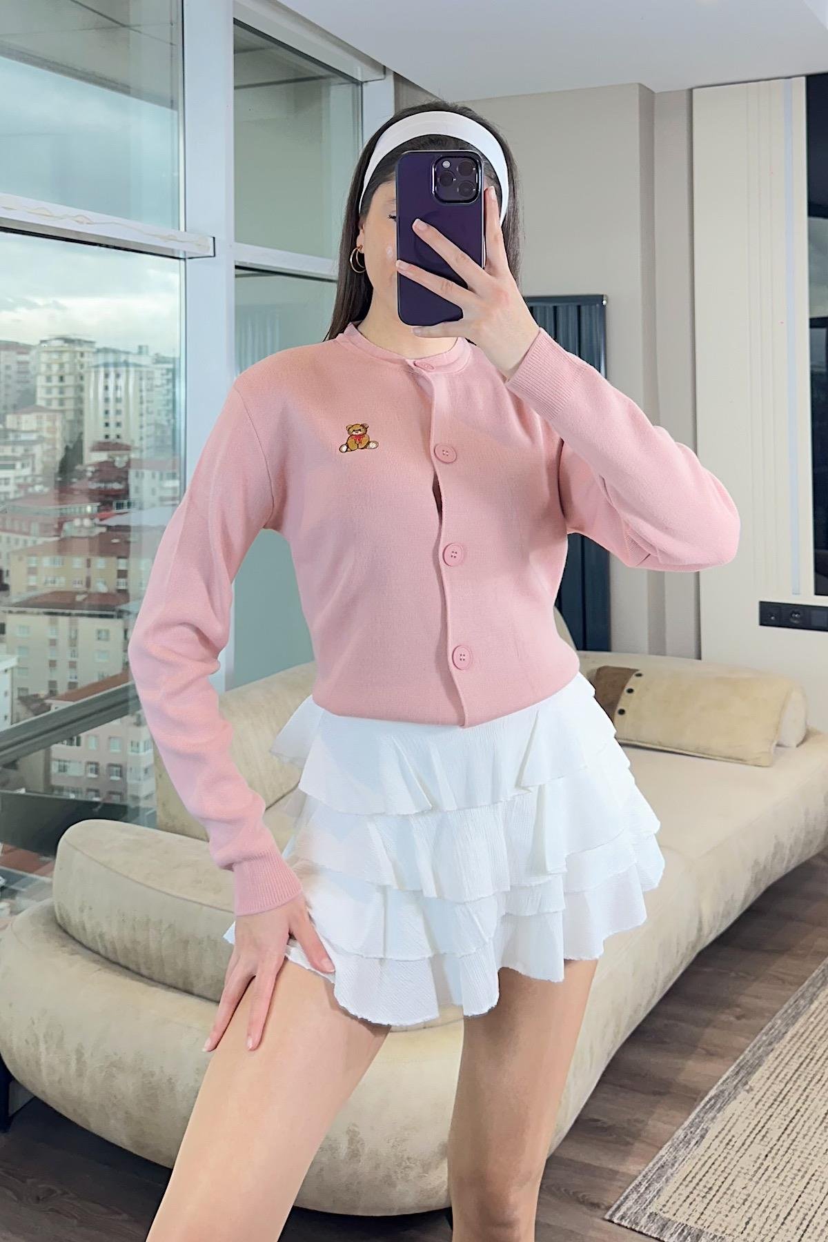 TEDY NAKIŞLI HIRKA-Pembe
