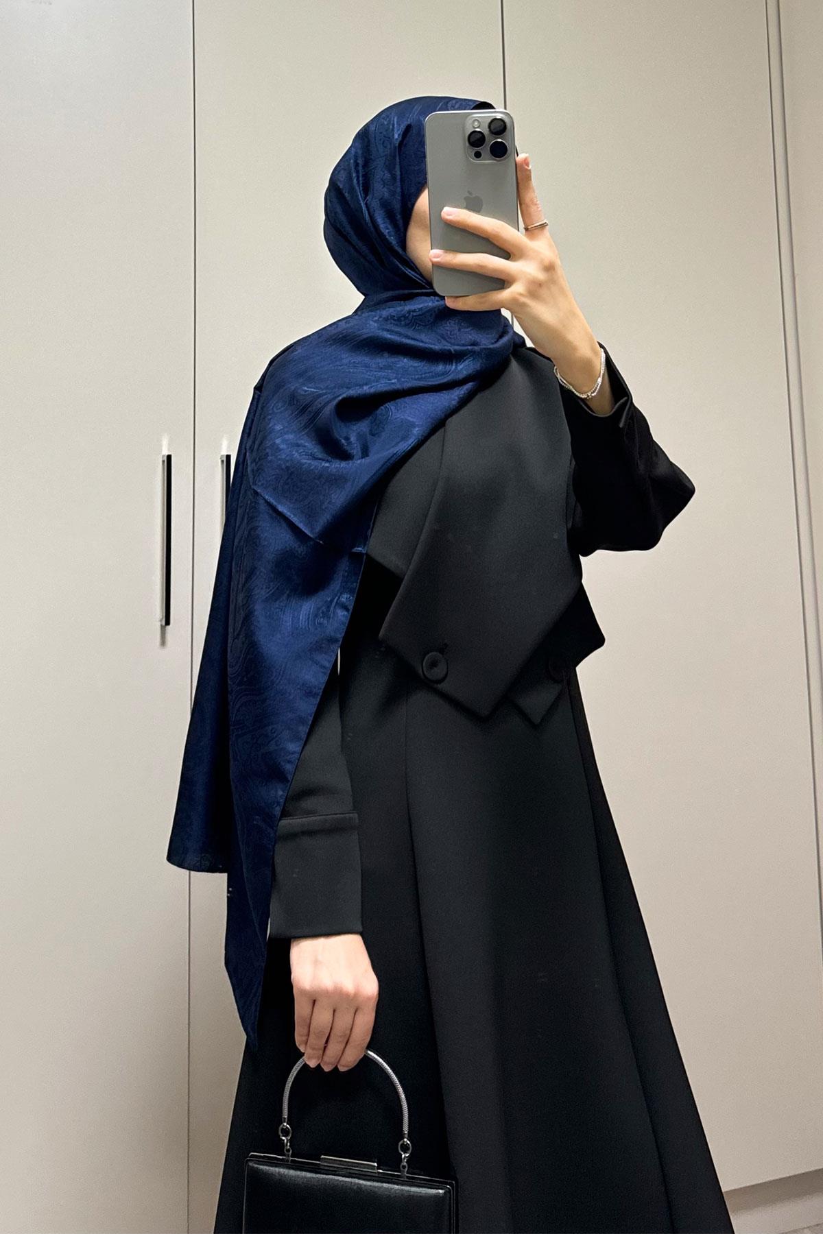 İPEKSİ JAKAR ŞAL LACİVERT