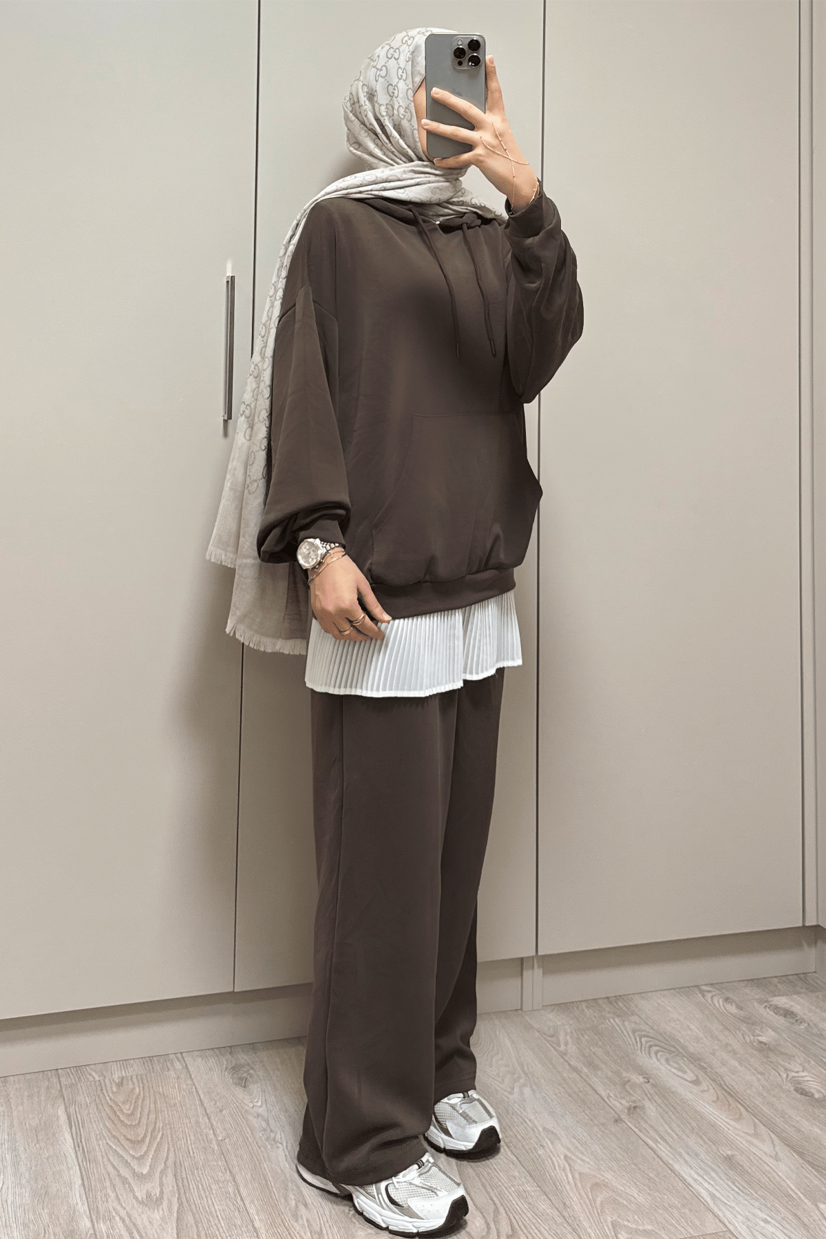 OYSHO KUMAŞ SOFT TAKIM KAHVERENGİ