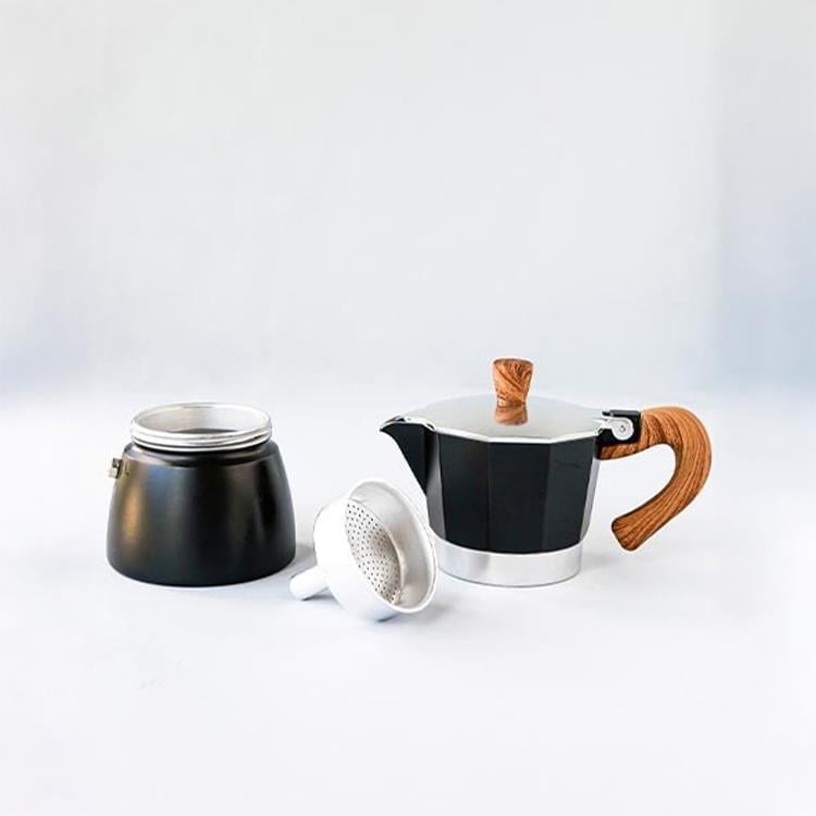 Black Goat 3 Cup Moka Pot Siyah