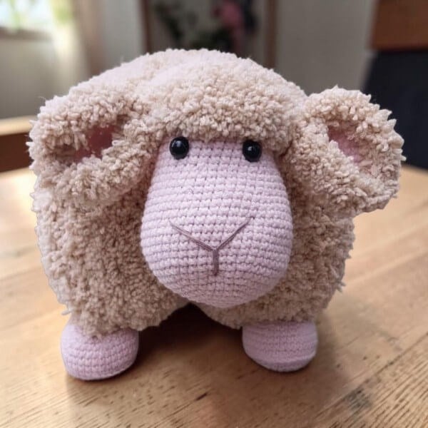 Amigurumi kuzu yastık