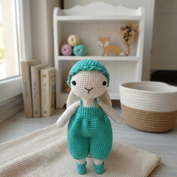 Amigurumi oyuncak Tulumlu Tavsan vsan