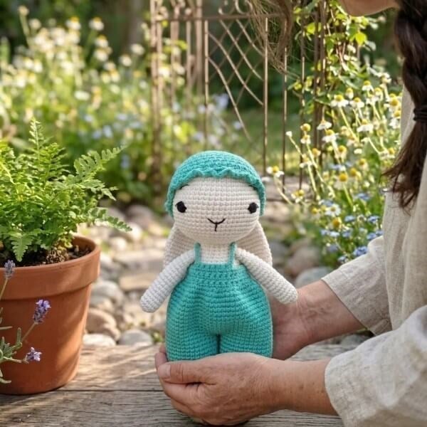 Amigurumi oyuncak Tulumlu Tavsan vsan