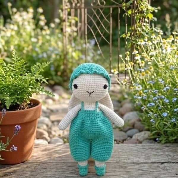 Amigurumi oyuncak Tulumlu Tavsan vsan