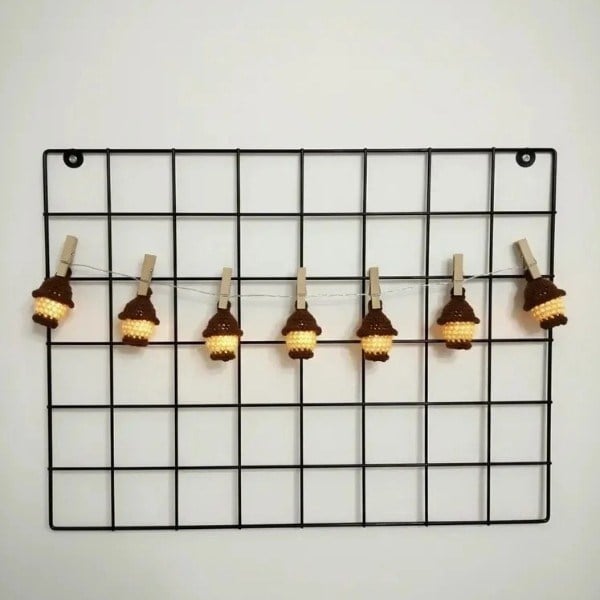 dekoratif örgü ramazan feneri led ışılklı 1.5 metre