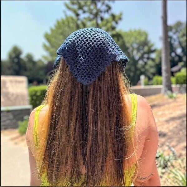 El Örgüsü Lacivert Bandana