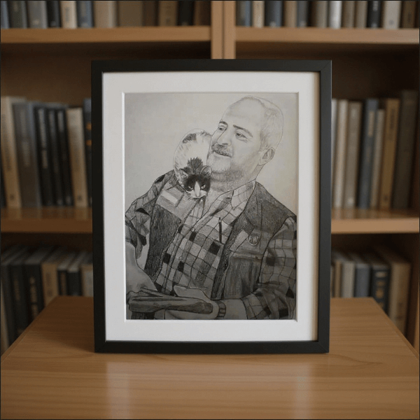 Fotoğraftan Karakalem Portre Çizimi - Kişiye Özel Sipariş