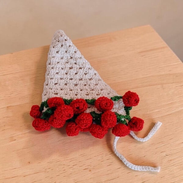 Gül detaylı bandana