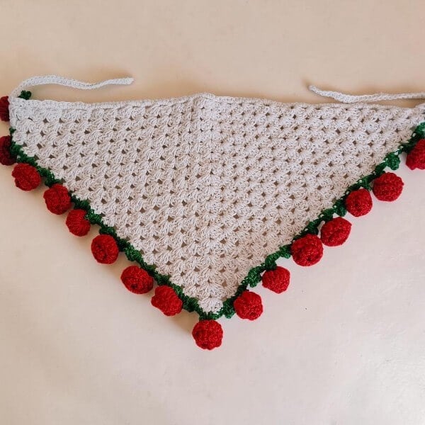 Gül detaylı bandana