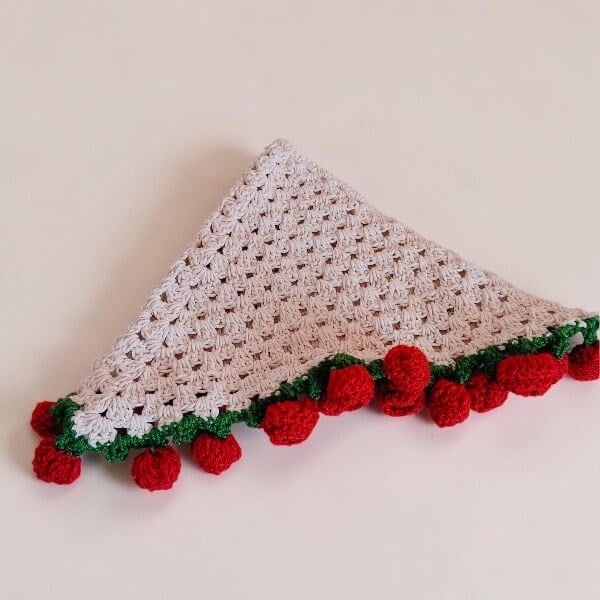 Gül detaylı bandana