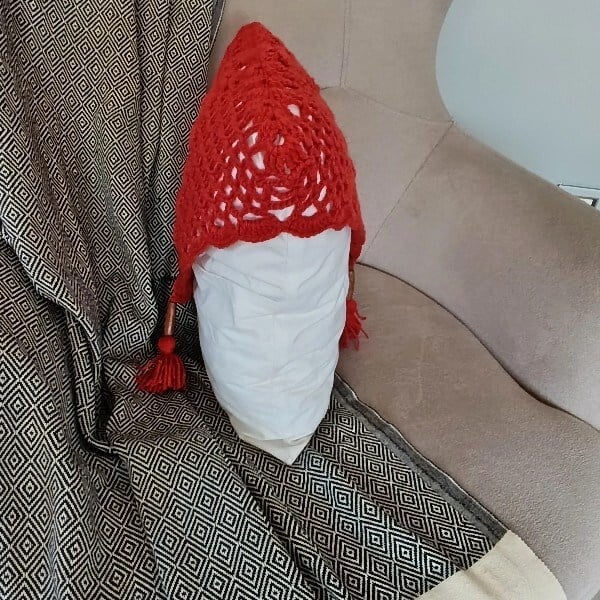 Kiremit Rengi Bohem Tığ İşi Dekoratif kırlent kılıfı