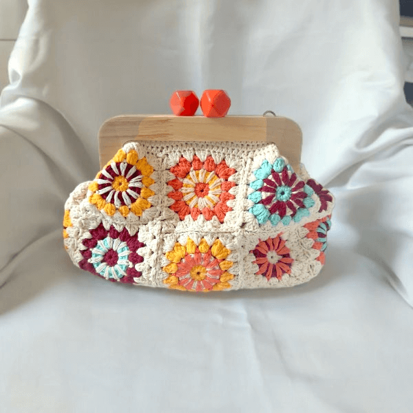 Motifli Clutch Çanta 