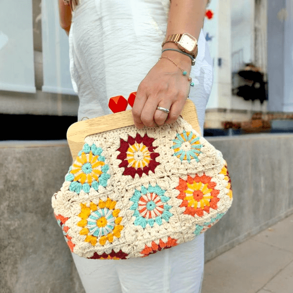 Motifli Clutch Çanta 