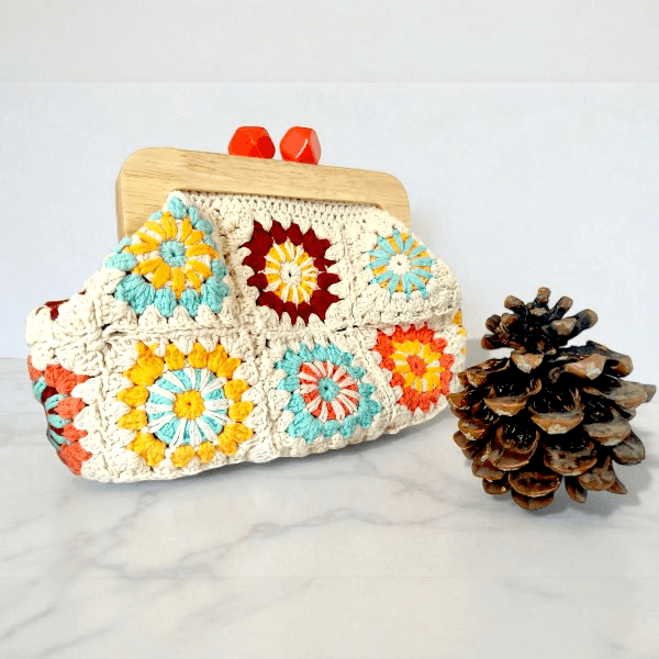 Motifli Clutch Çanta 