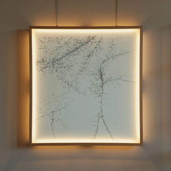 Palm Karakalem Tablo - Soyut Sanat 40x40 cm