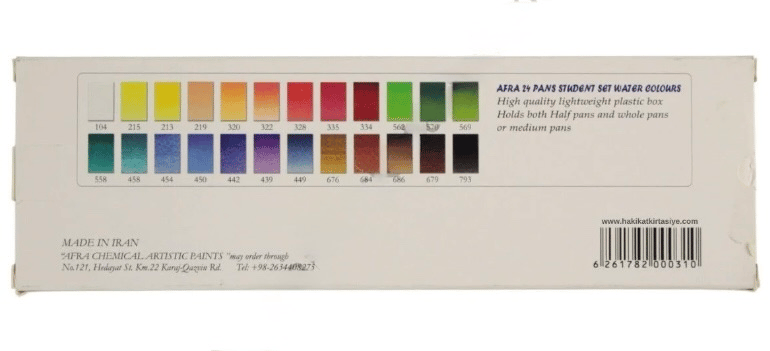 Afra Artists Water Colours Sulu Boya Tablet Seti 24'lü Student Set