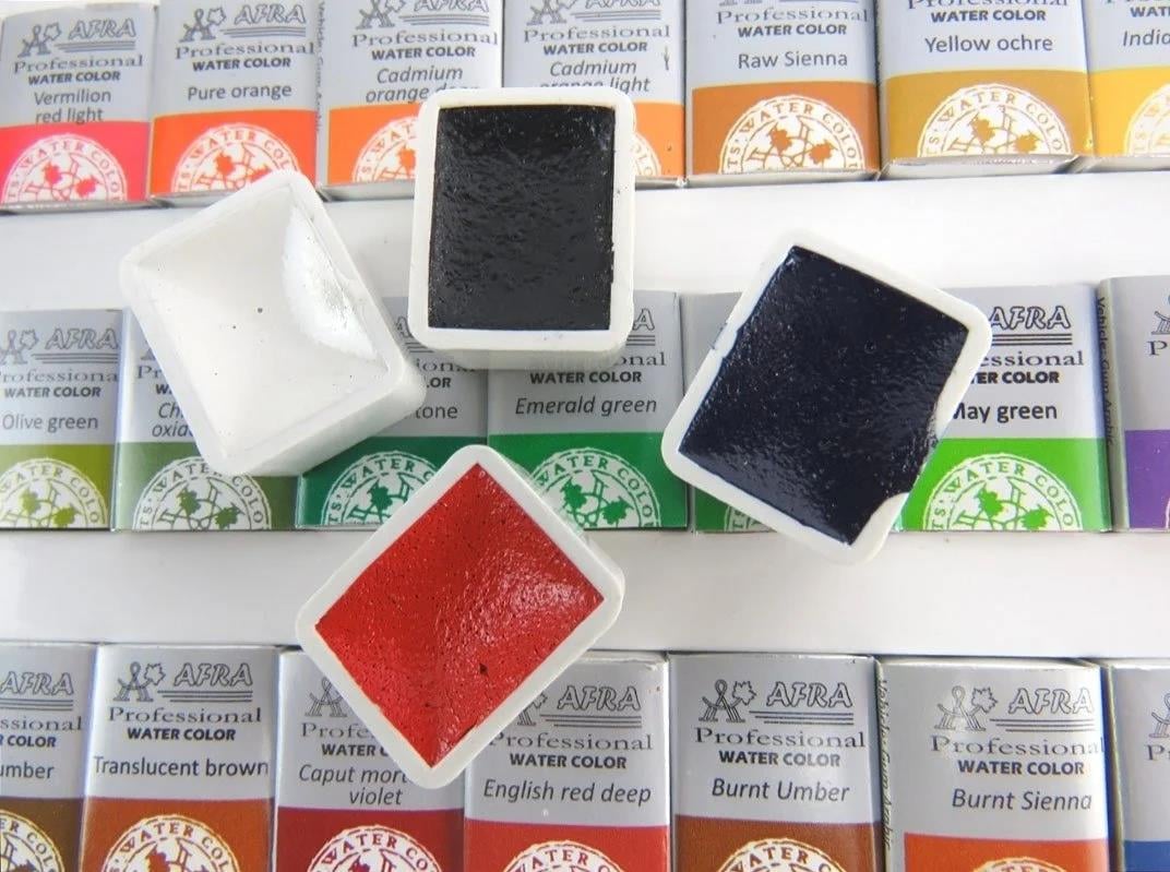 Afra Sulu Boya Tablet Seti 48 'li