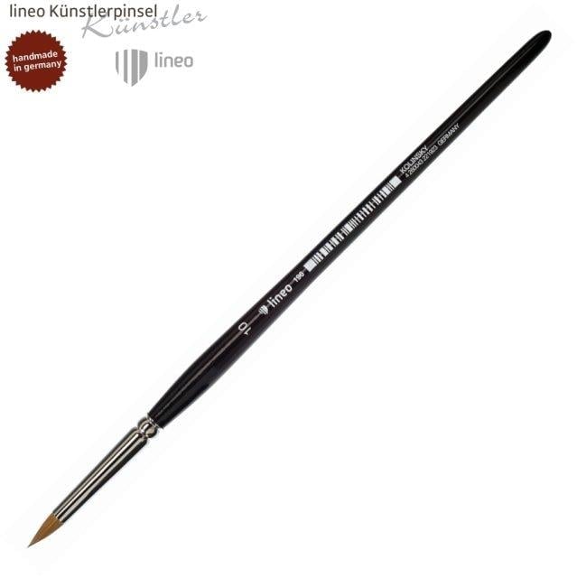 Lineo Seri 196 Samur Kılı (Kısa Uçlu - Minyatür)Yuvarlak Tezhip Ve Sulu Boya Fırçası