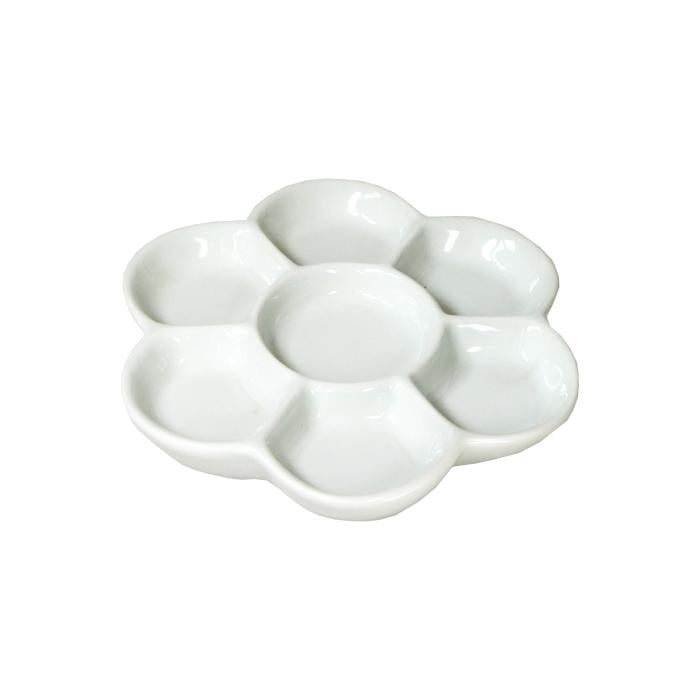 Porselen papatya palet 7 gözlü