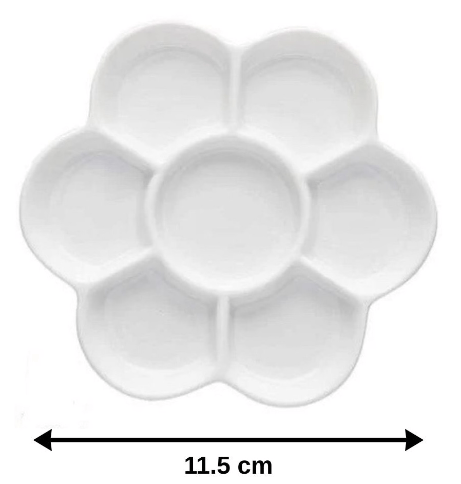 Profesyonel Porselen Papatya Palet 11,5 cm 7 Bölme