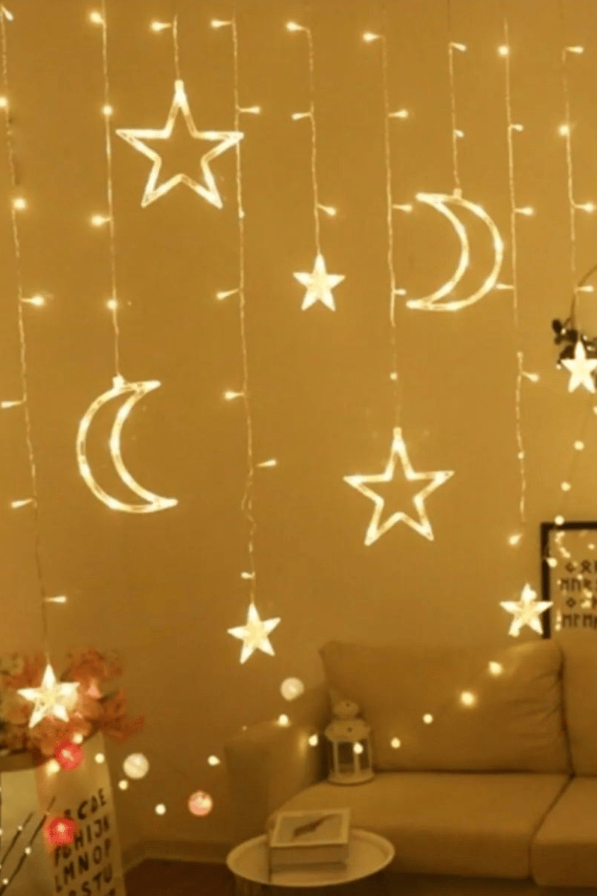 Ay Yıldızlı Ramazan Led Perde Işık