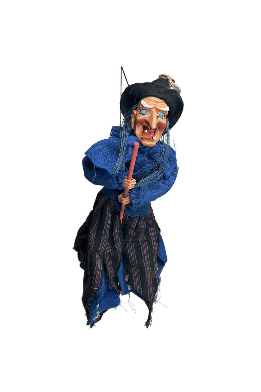 Halloween Askılı Cadı Süs Mavi 