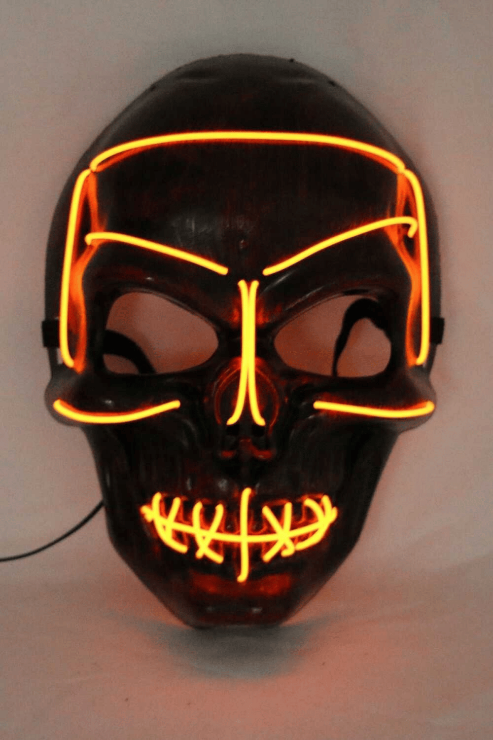 Halloween Işıklı Astarlı Kurukafa Maske Turuncu 