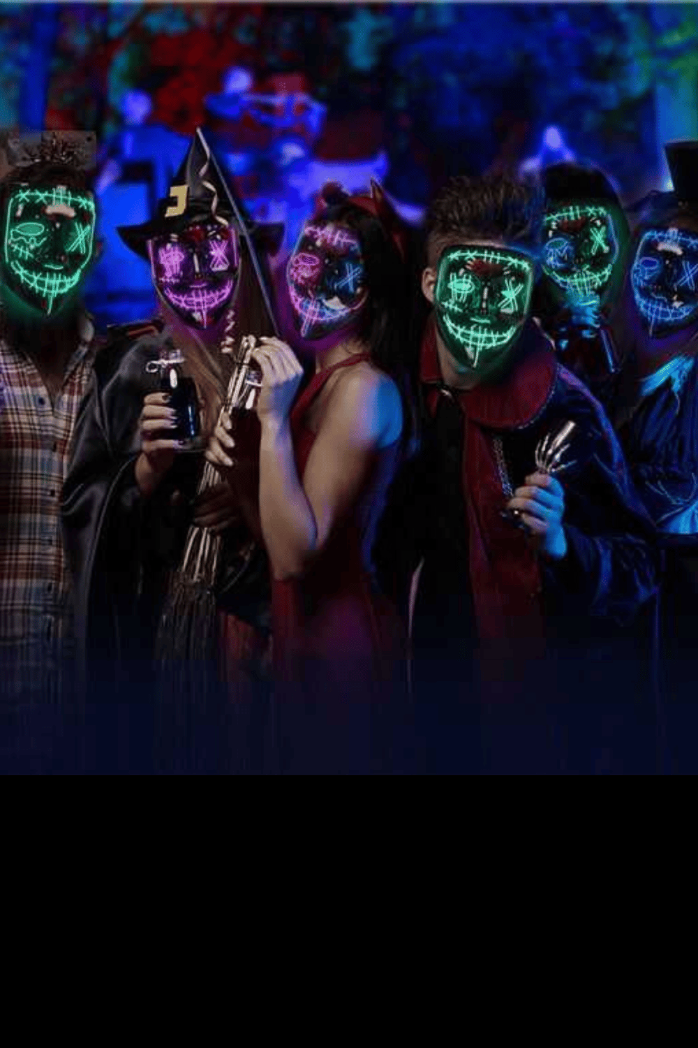 Halloween Işıklı Astarlı Kurukafa Maske Mor