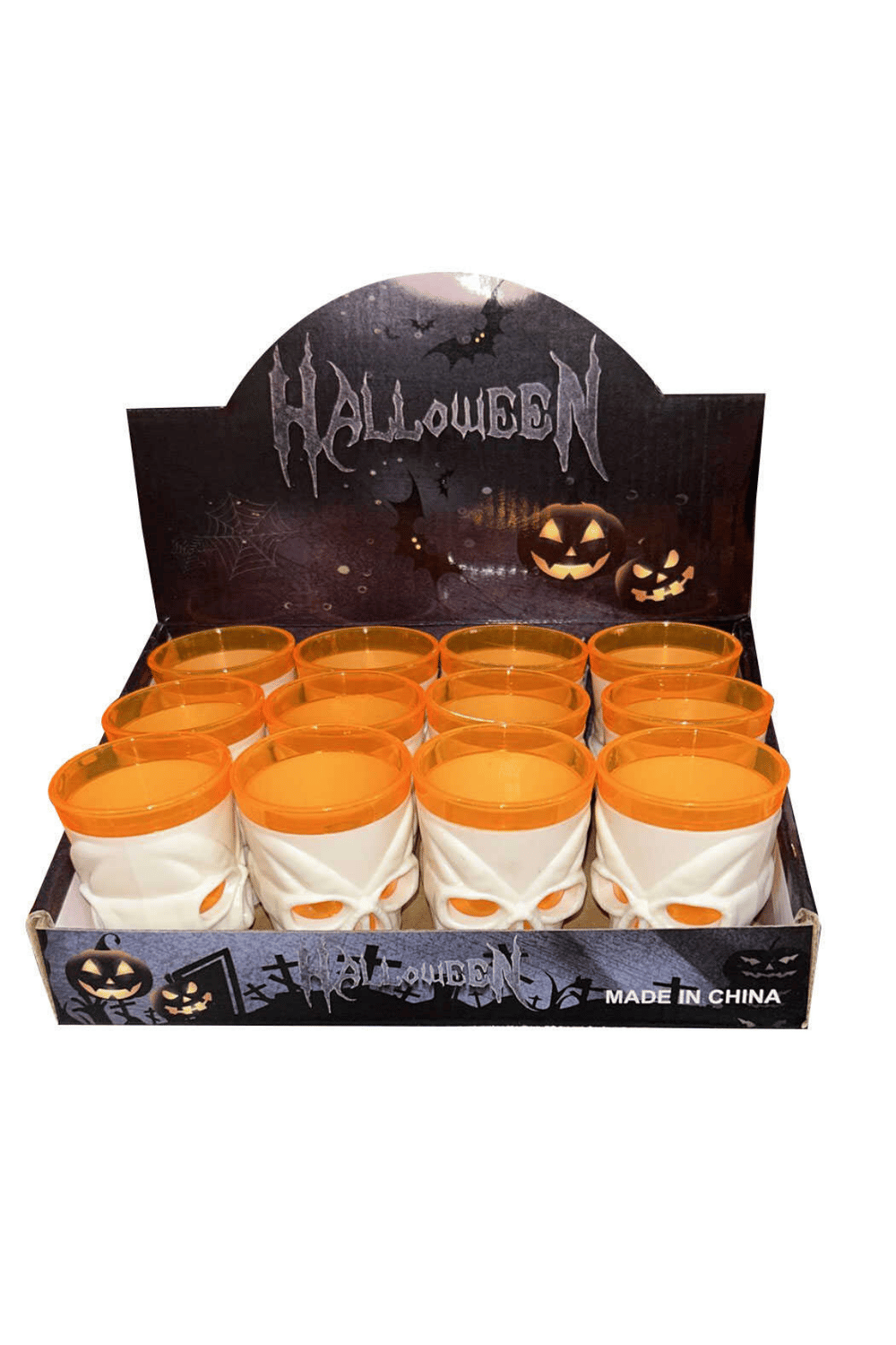 Halloween Işıklı Kuru Kafa Bardak Mumluk 
