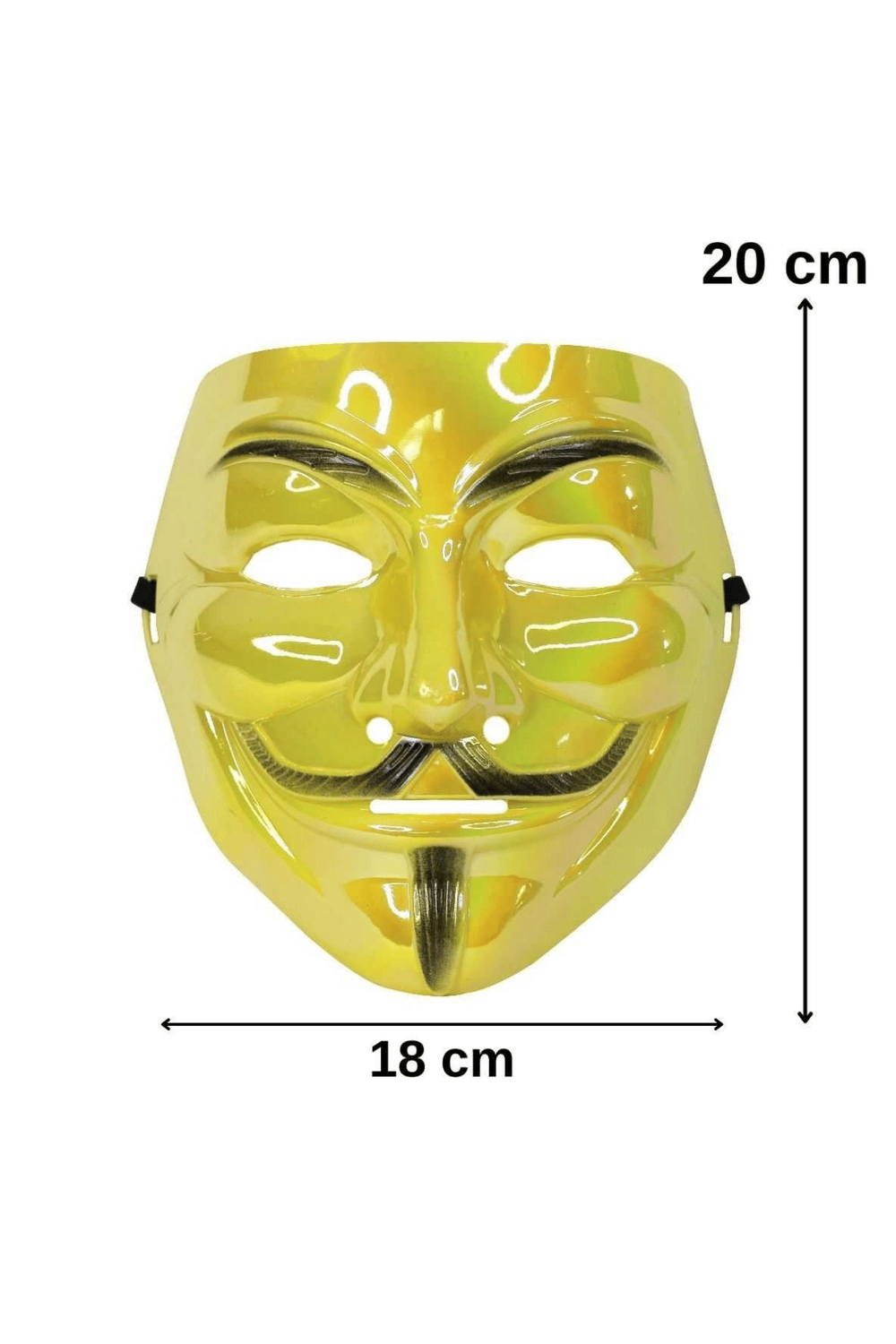 Halloween Parlak Sarı Vendetta Maske