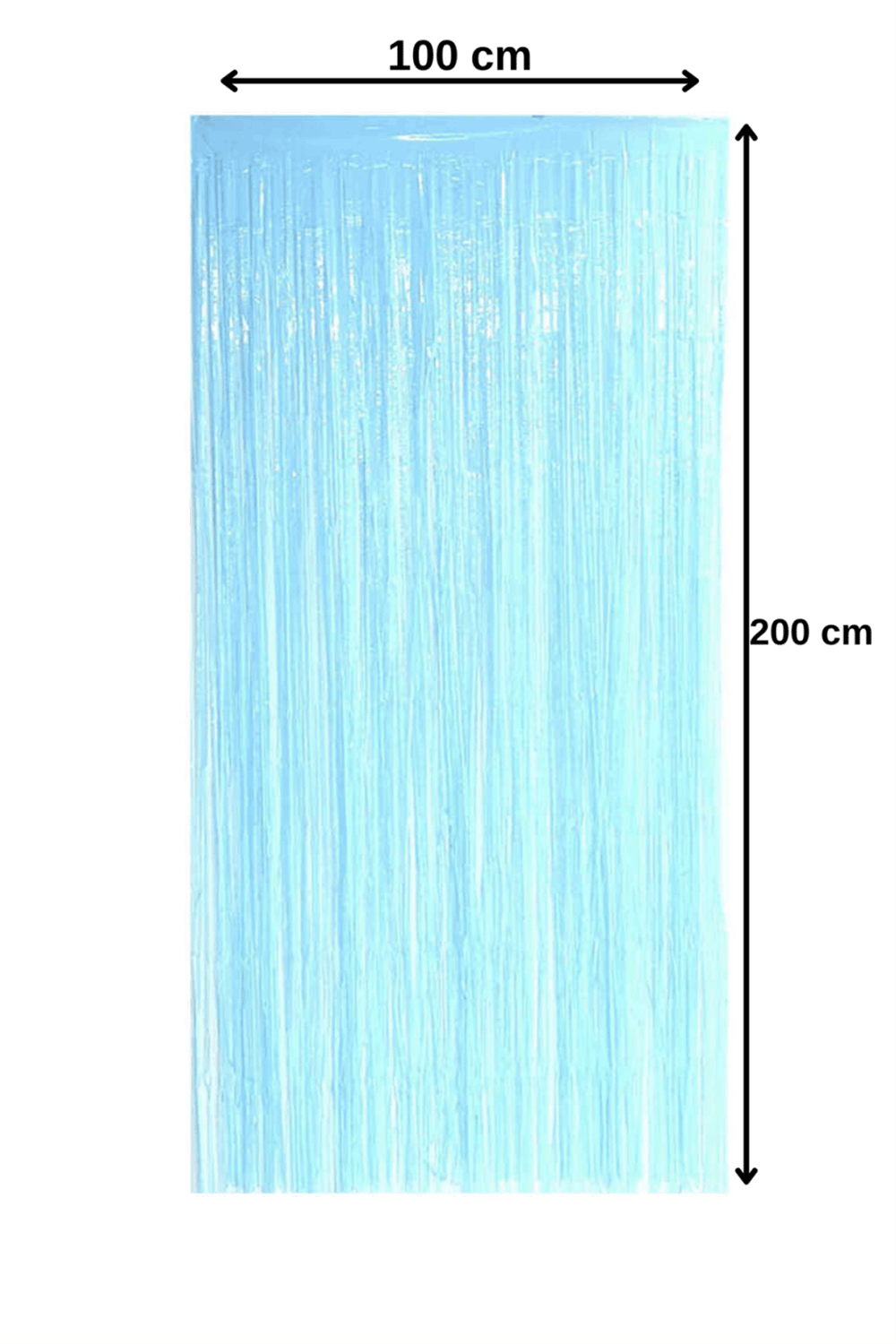 Kapı Perdesi Metalik Açık Mavi 100*200 CM