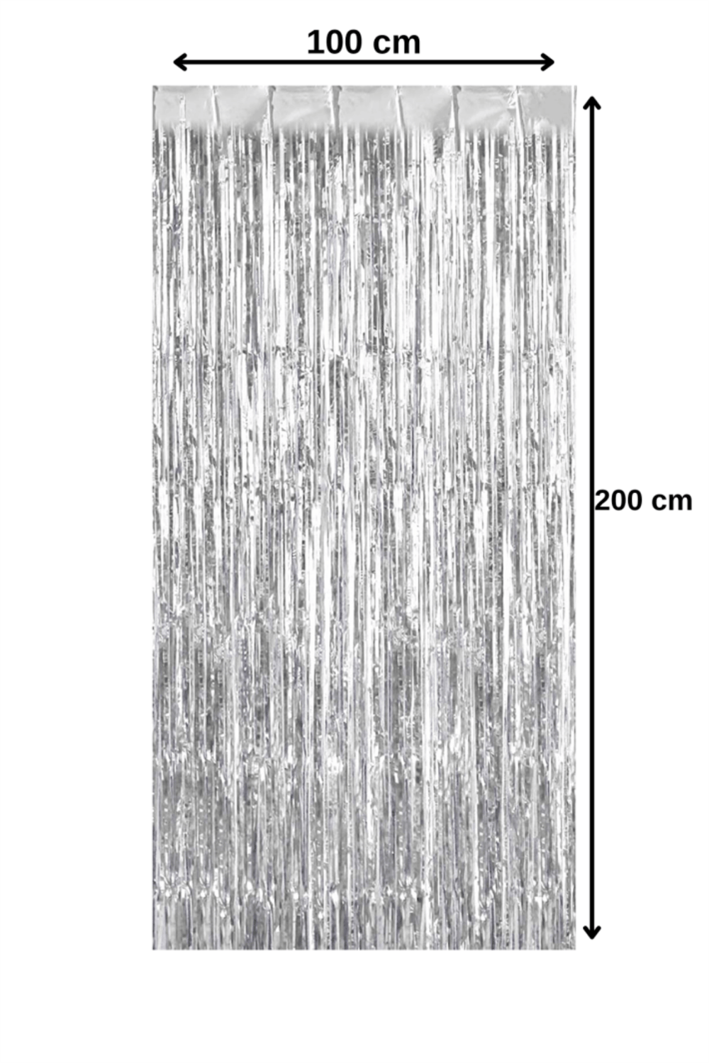 Kapı Perdesi Metalik Gümüş 100*200 CM