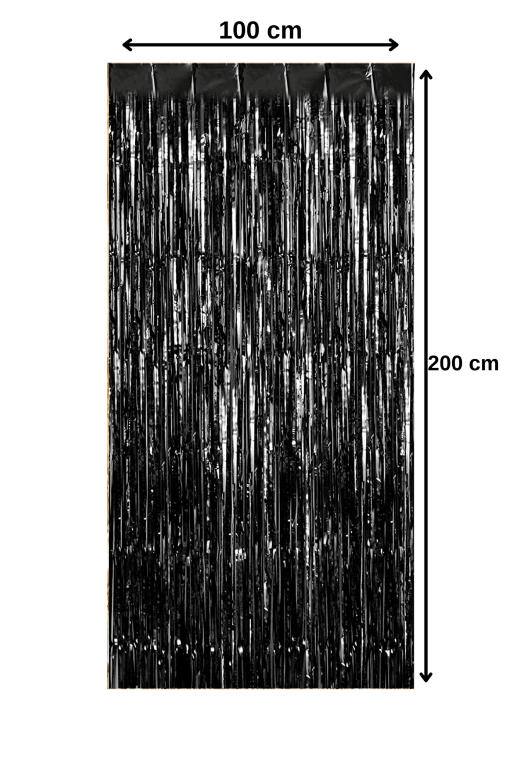 Kapı Perdesi Metalik Siyah 100*200 CM