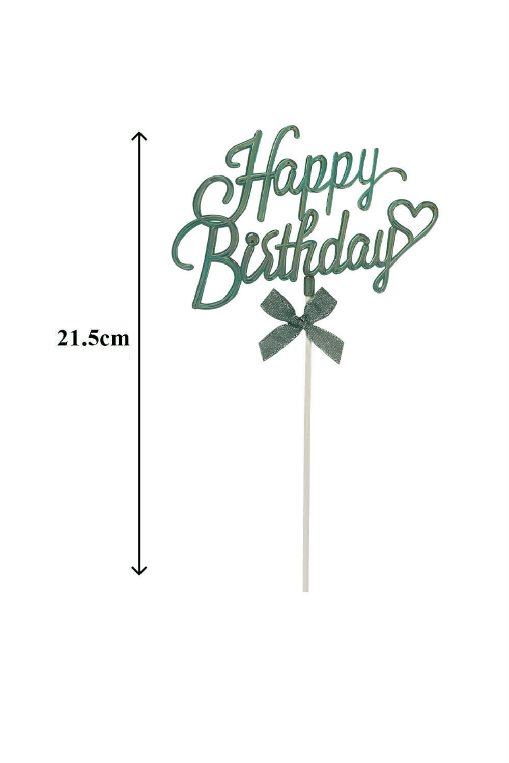Pasta Çubuk Süs Happy Birthday İnci Mavi