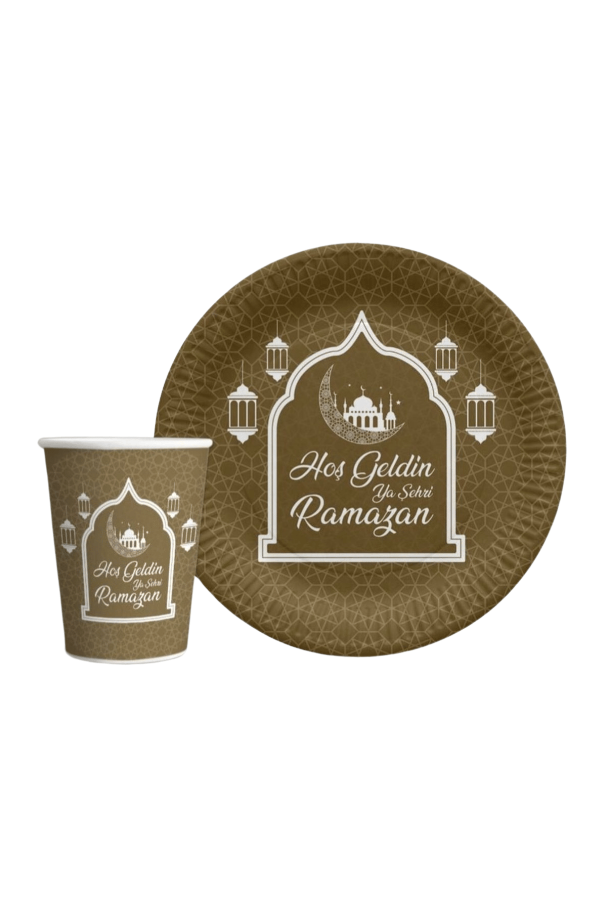 Ramazan Karton Tabak Bardak 8'li