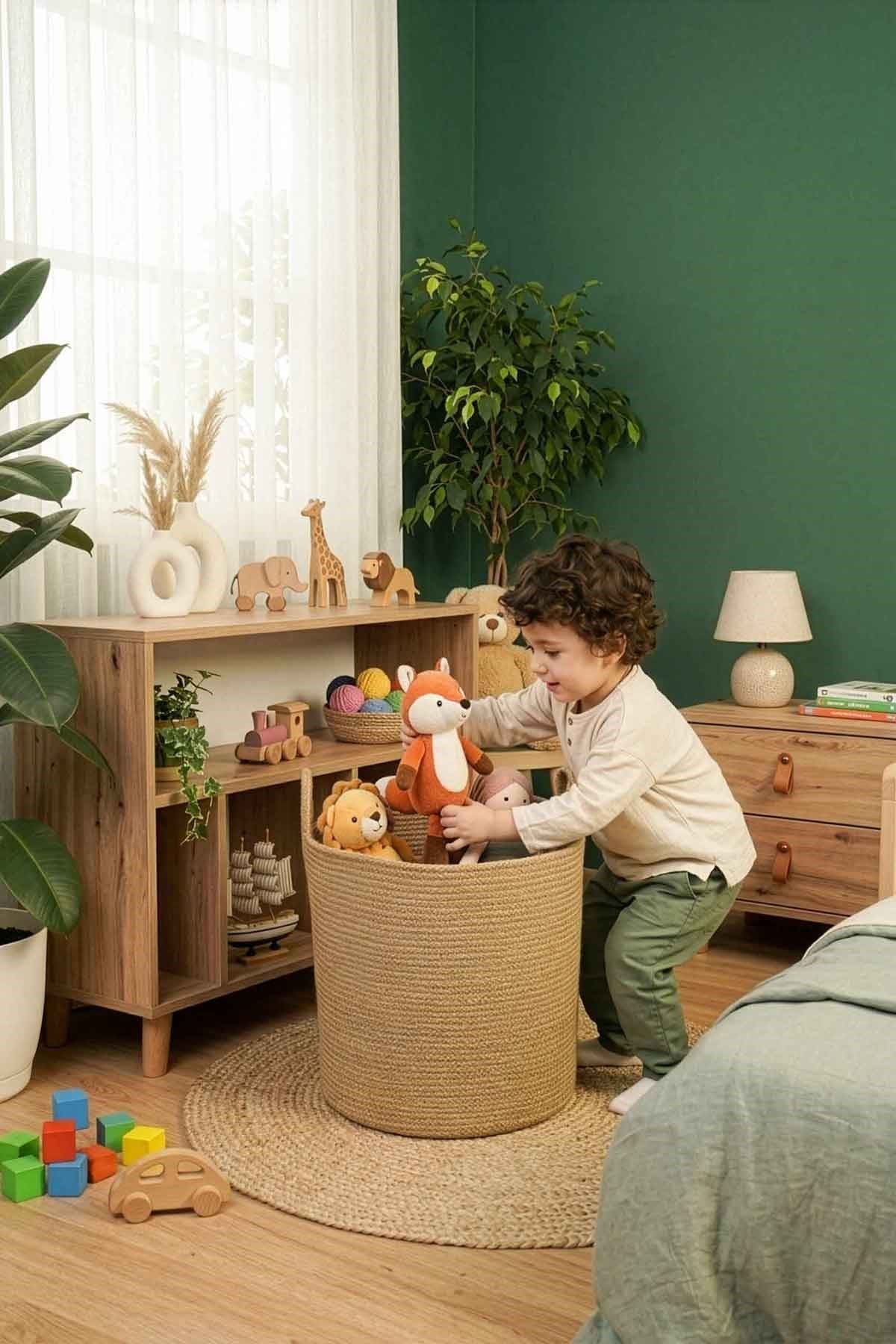 Bambino Oyuncak Sepeti Çocuk Odası Düzenleyici Saklama Sepeti