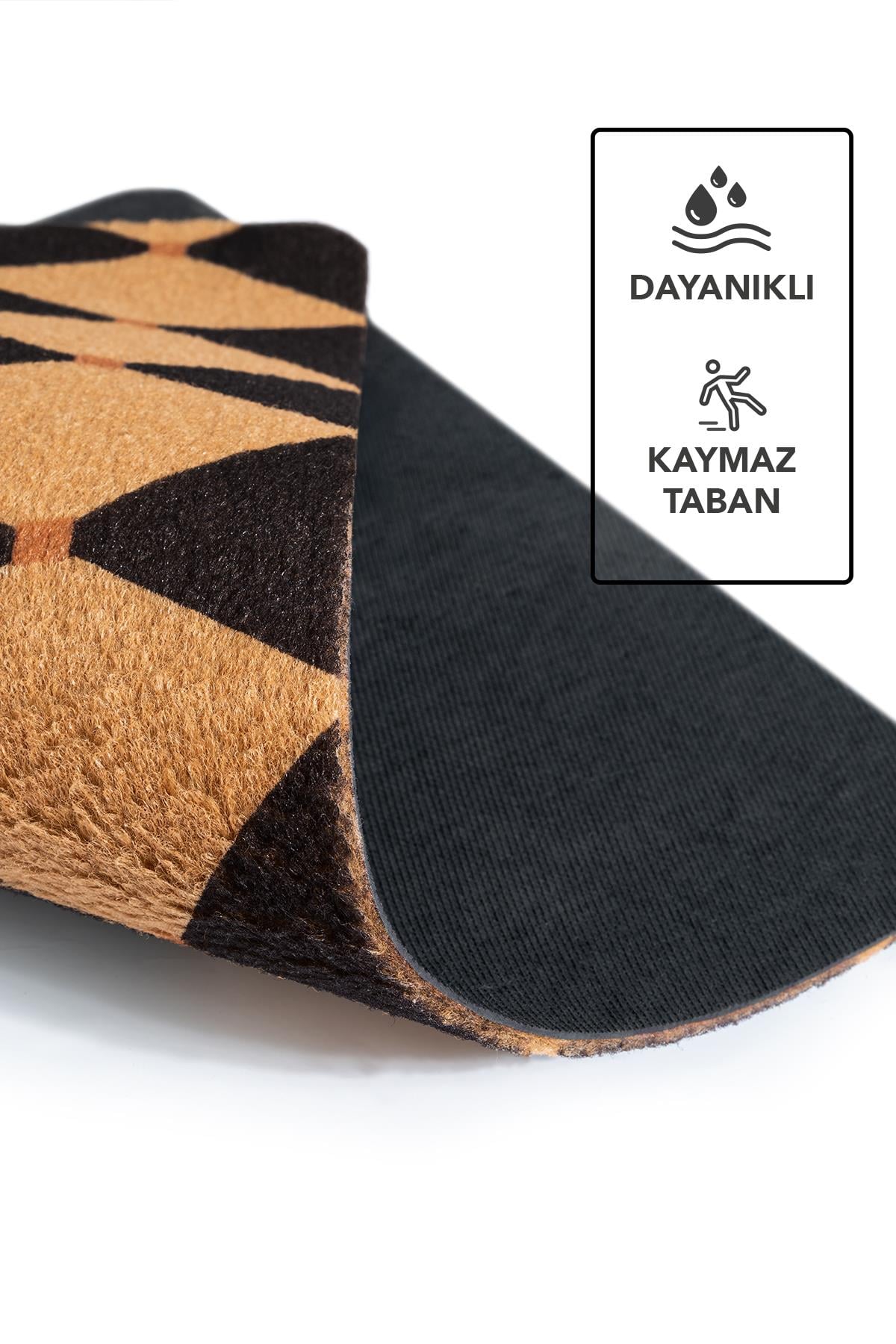 CocoJoy PJ003A Baklava Desenli Kalın Kaymaz Taban Nem Alıcı Şık Tasarım Kapı Önü Paspası