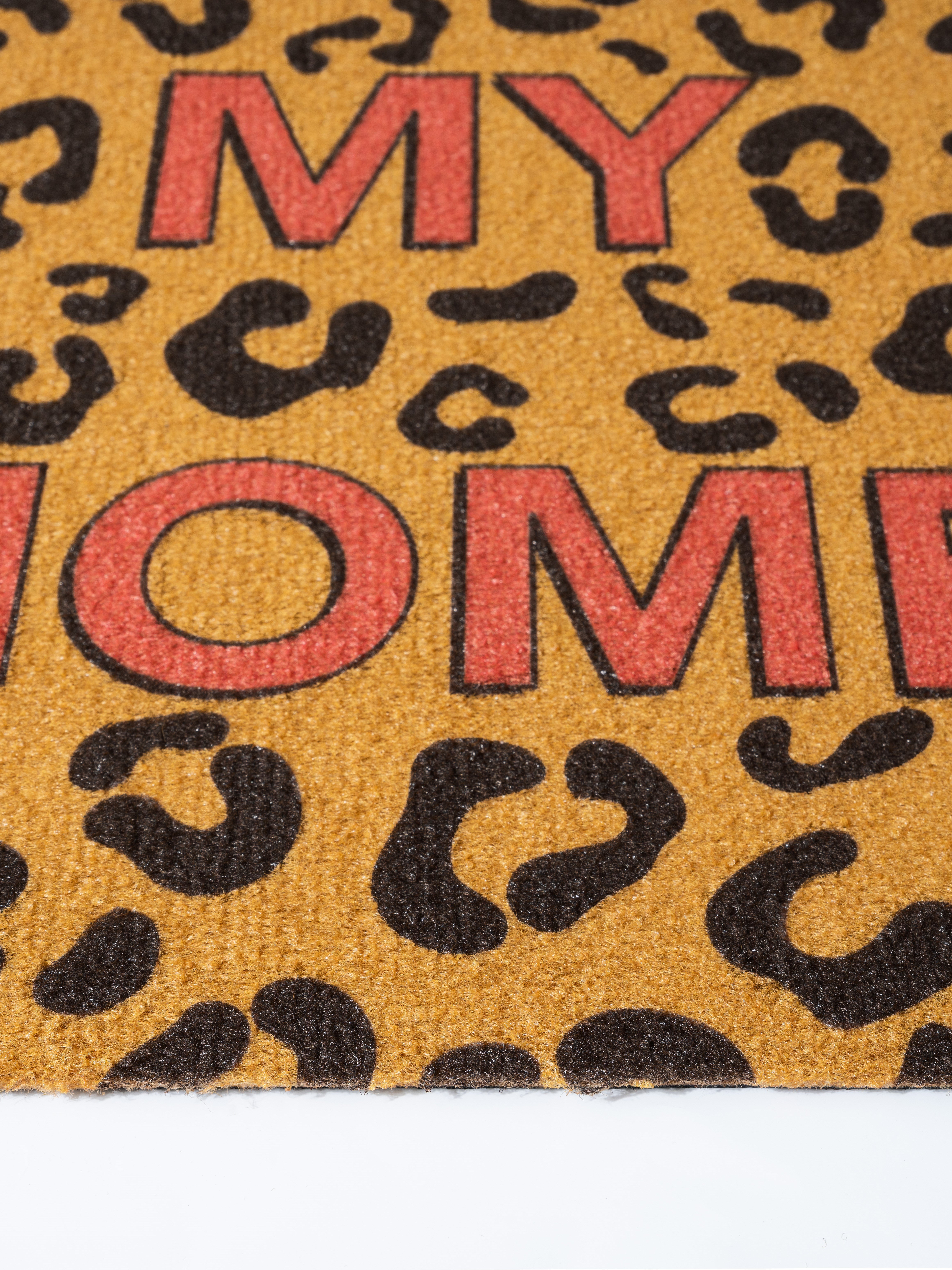 CocoJoy PJ010A Leopar My Home Desenli Kalın Kaymaz Taban Nem Alıcı Şık Tasarım Kapı Önü Paspası