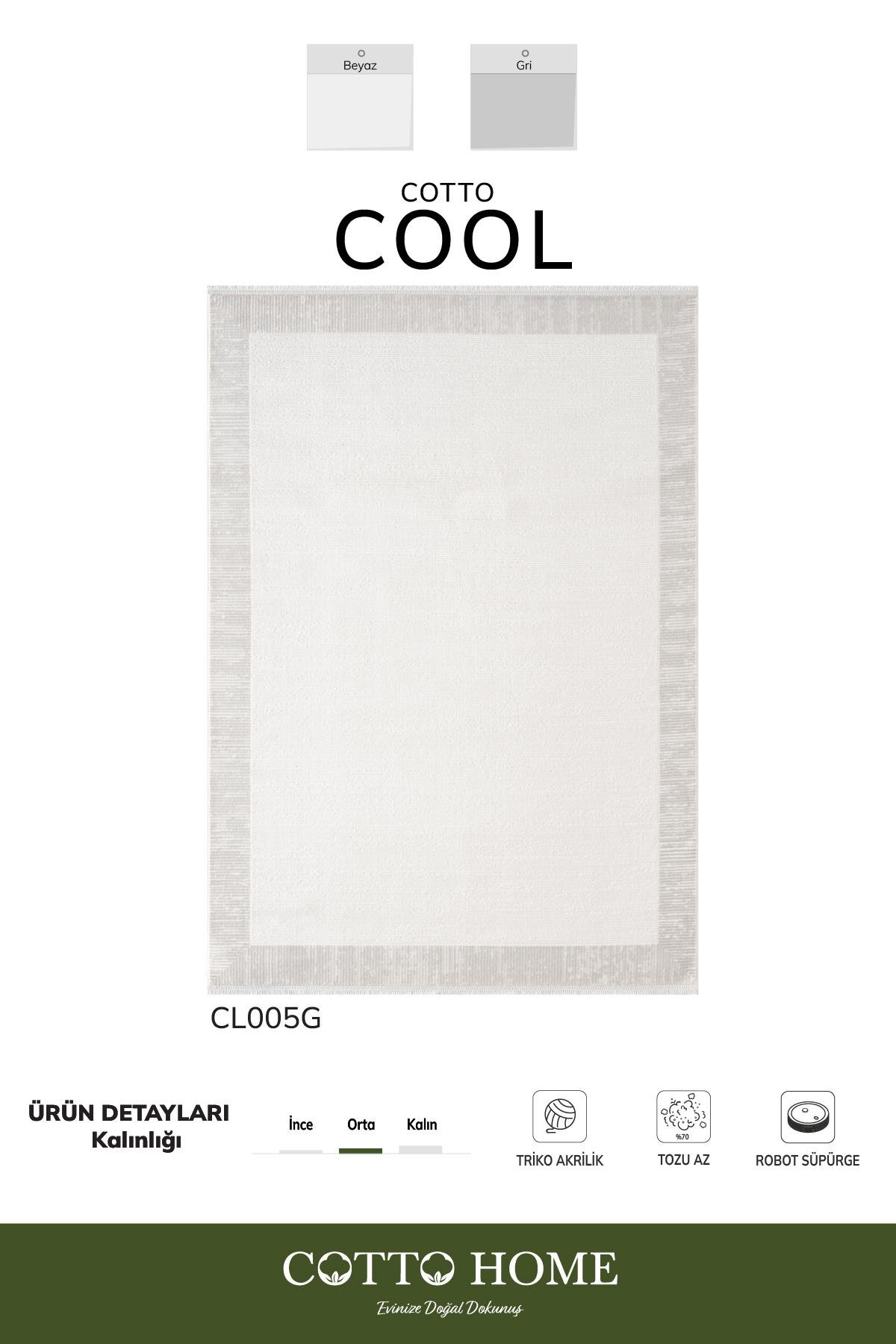 Cotto Cool CL005G Modern Desen Akrilik Krem Pamuk Tabanlı