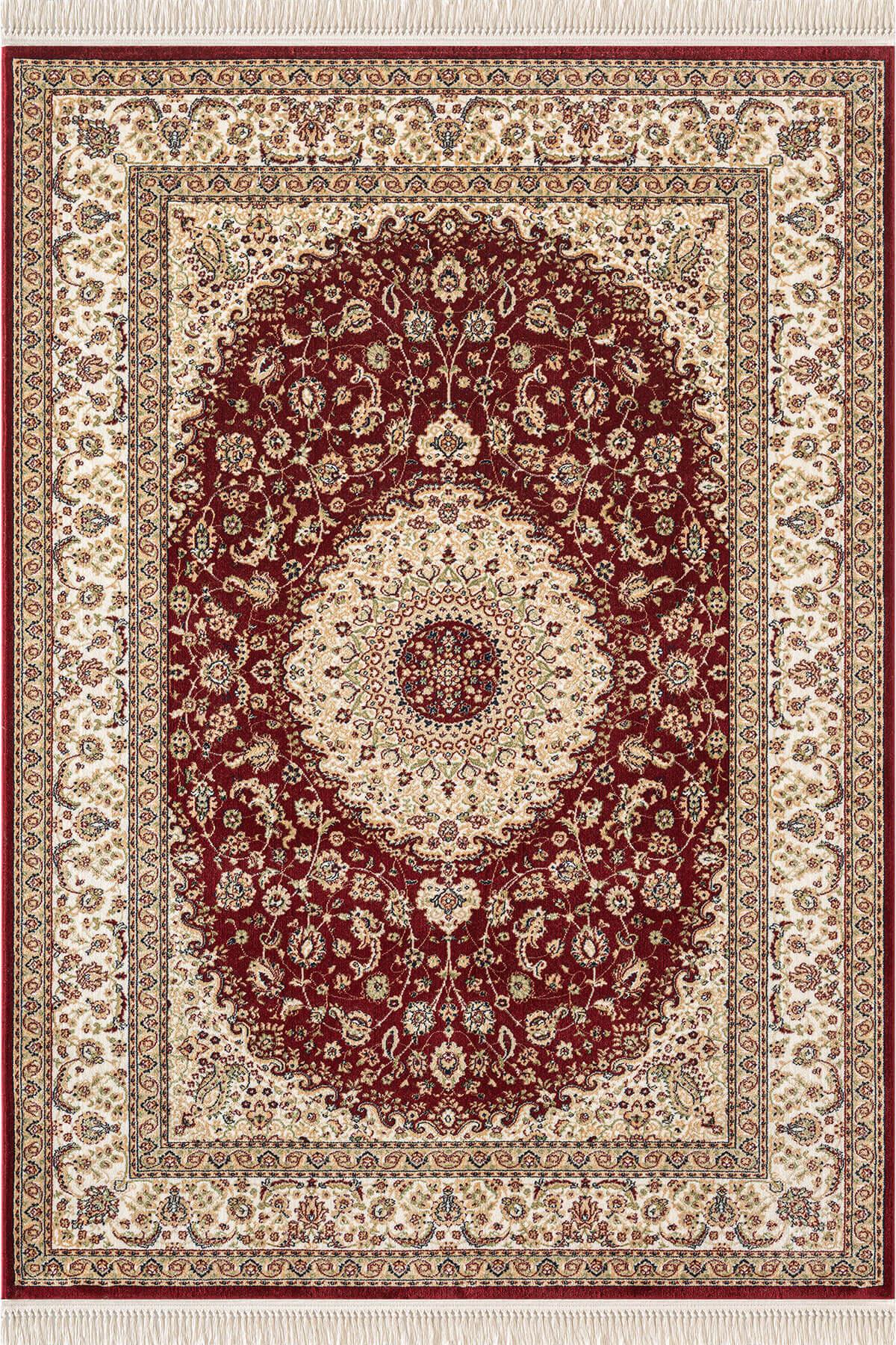 Cotto Home Fesane FN001J Bordo Pamuk Taban Klasik Halı