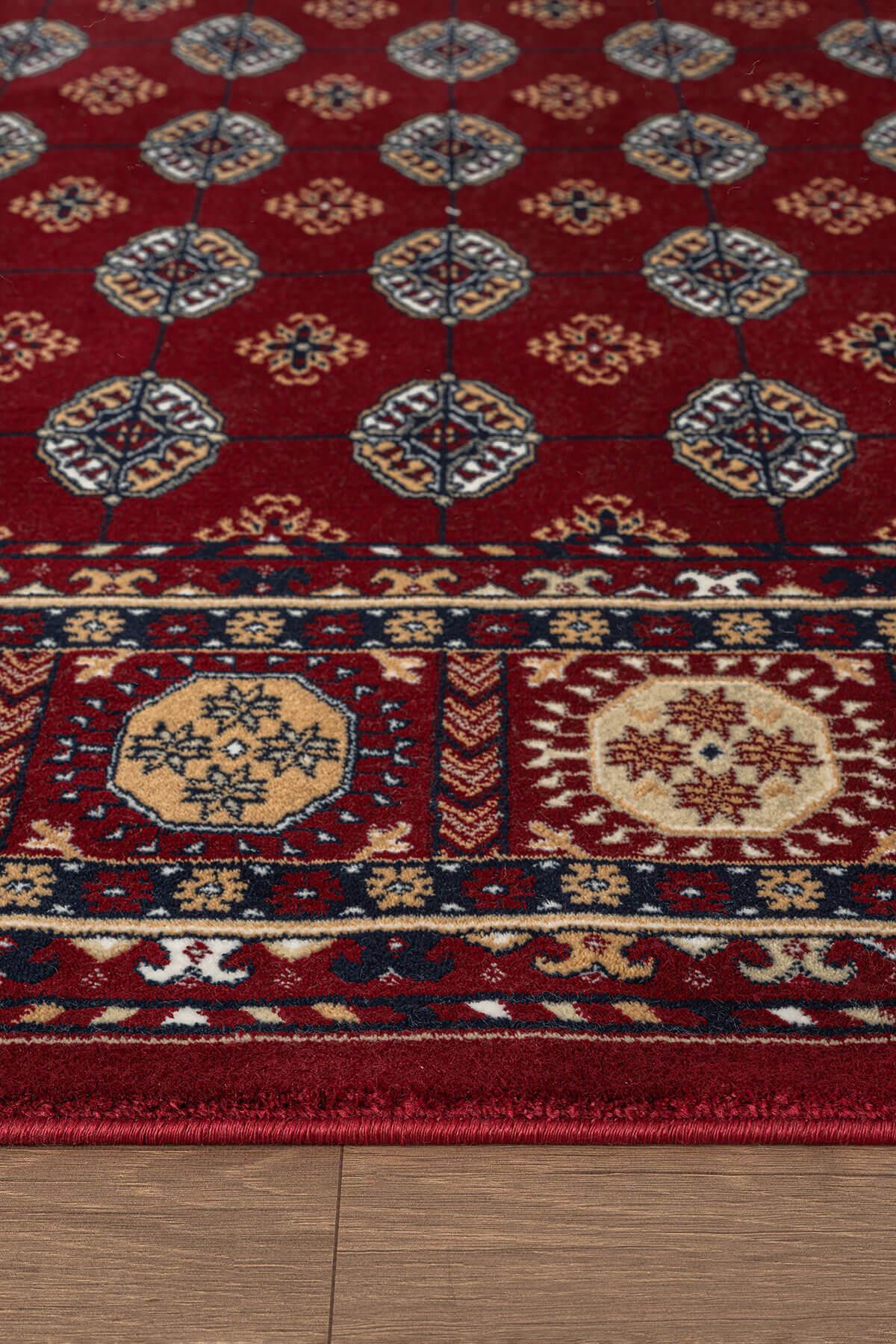 Cotto Home Fesane FN003J Bordo Pamuk Taban Afgan Desenli